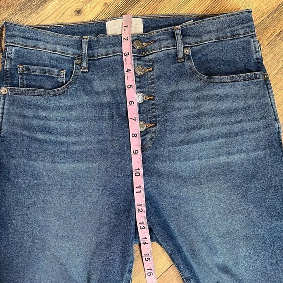 Everlane the vintage skinny button fly ankle distressed jeans size 31 - Picture 6 of 9
